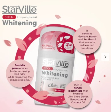 Starville Stick Whitening With Shea Red Berry 60gm