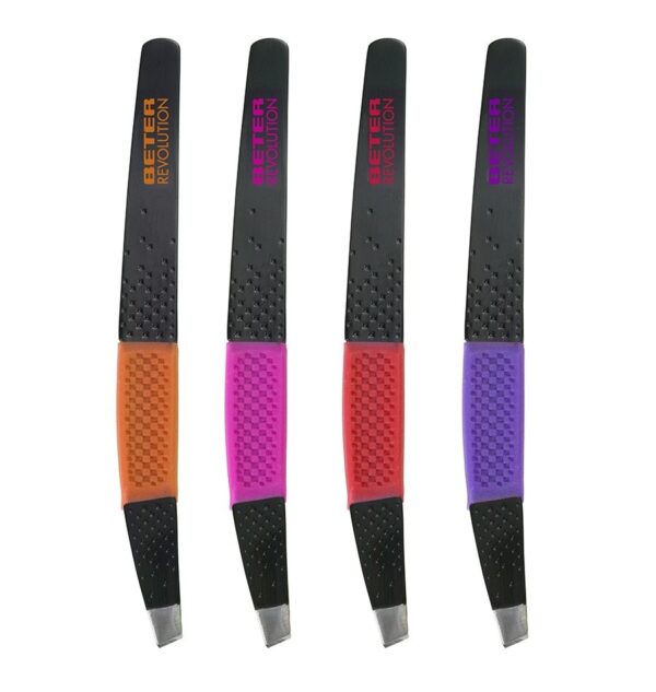 slanted-tip-tweezers-with-grip-4.jpg BETER Slanted Tip Tweezers, With Grip