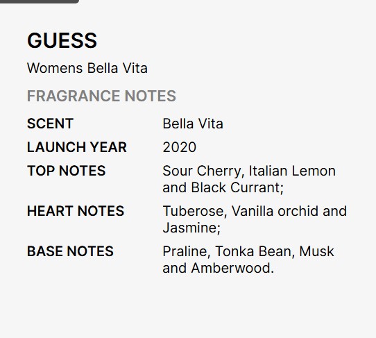 Screenshot 2026-02-15 173837 Guess Ladies Bella Vita EDP Spray 3.4 100ml